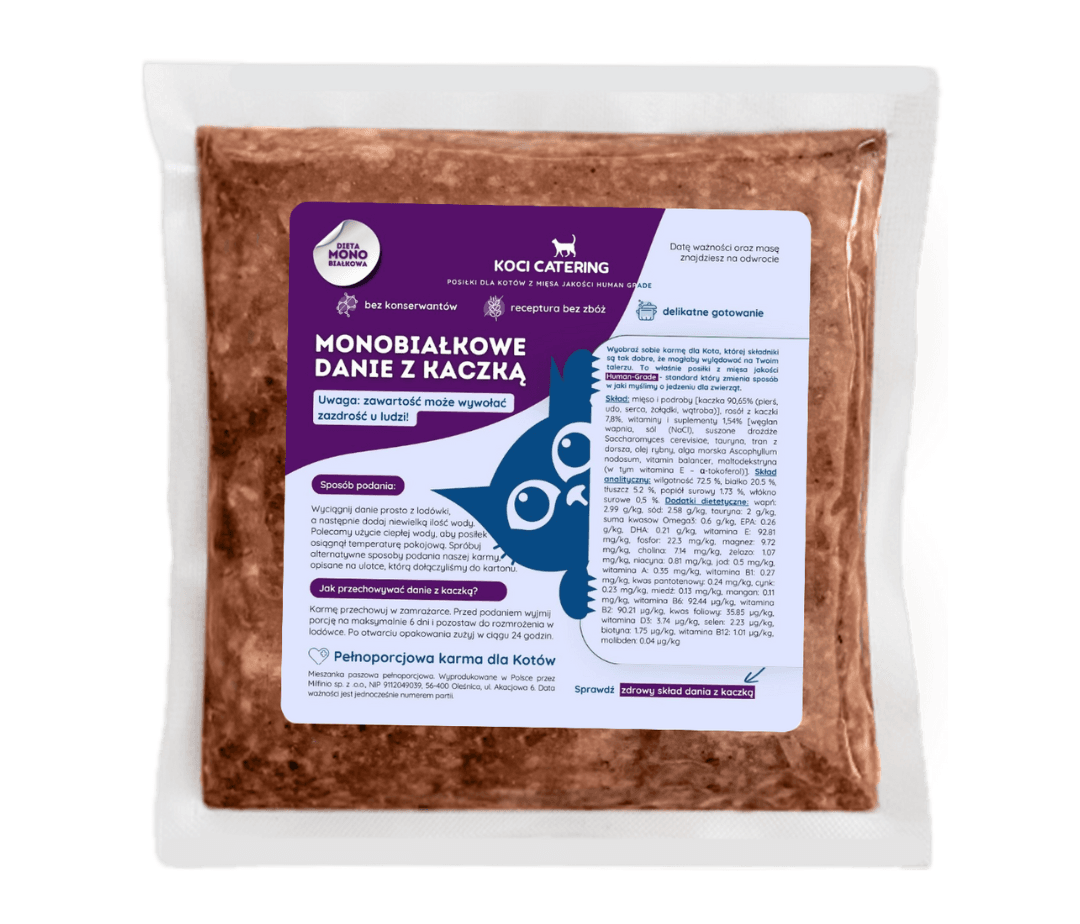 Mięso kaczki w misce